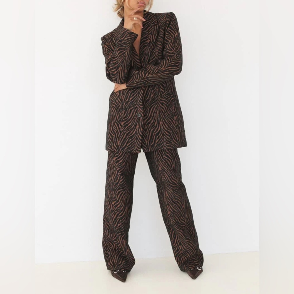 Rumored New WITH TAGS Zebra Blazer And Pants Set Small Size